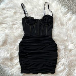 Oh Polly mini dress in black